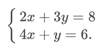 Пример решения системы линейных уравнений с двумя переменными